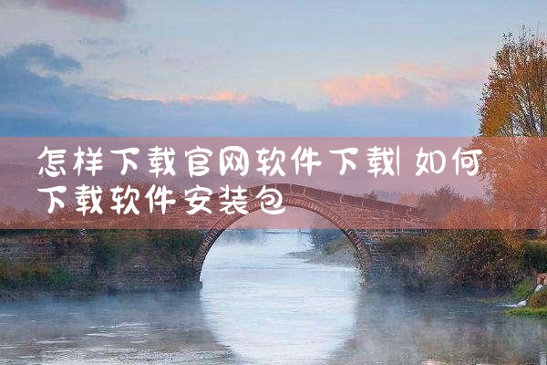 怎样下载官网软件下载